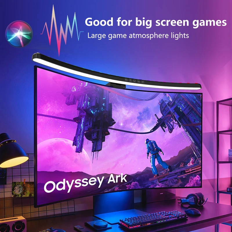 Gaming Console Desk - Światło do monitora komputerowego RGB z